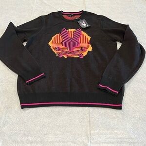Womens NWT psycho bunny Acker graphic sweater M